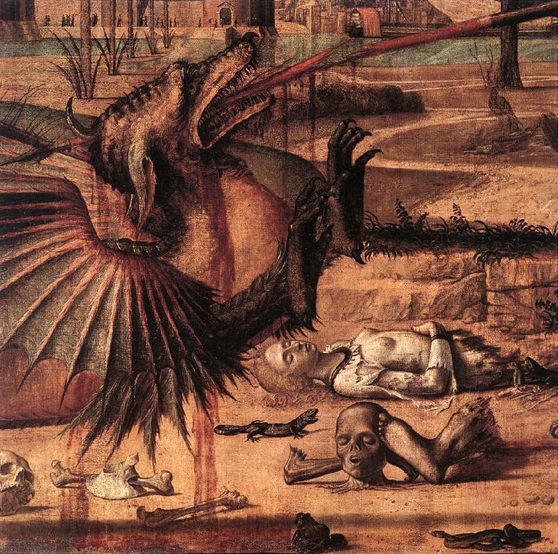 CARPACCIO, Vittore St George and the Dragon (detail)  sdf Norge oil painting art